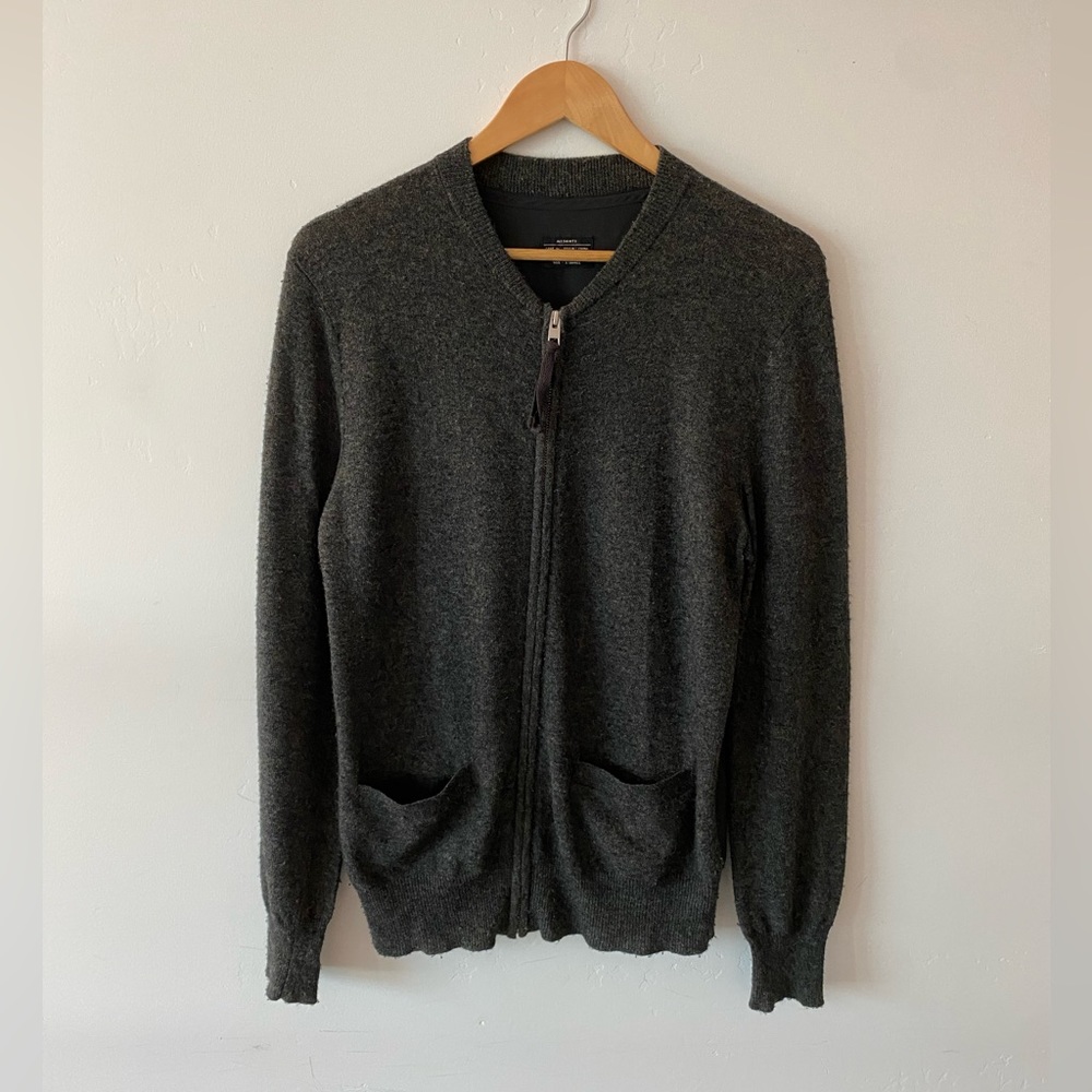 All Saints Wool Cardigan - Grey - X-Small